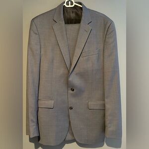 42L W36 Men’s Suit Kenneth Cole Steel Blue/Gray Suit Jacket & Pants 100% Wool